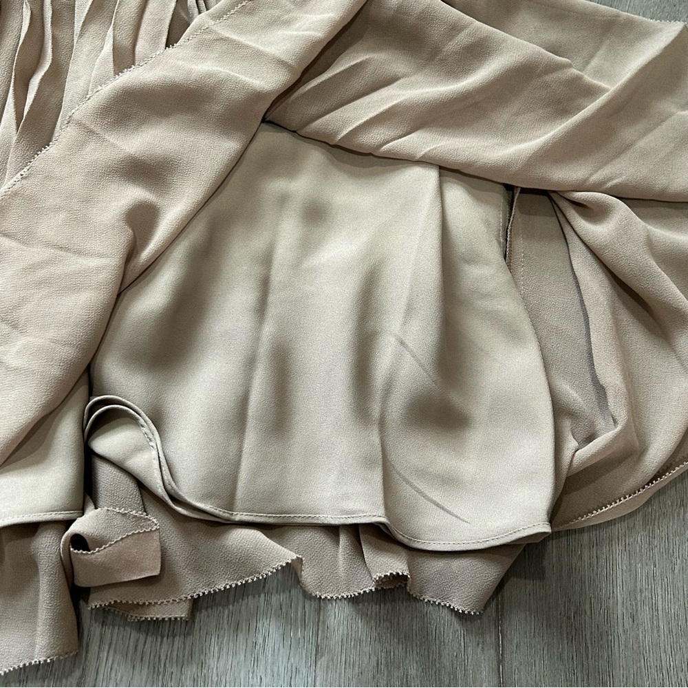 NWT artizia Wilfred Twirl Pleated Chiffon Midi Skirt Taupe Womens Size xl Brown - Picture 7 of 13
